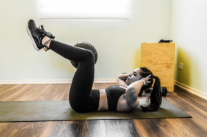 Ejercicio uno. Crunch con piernas elevadas